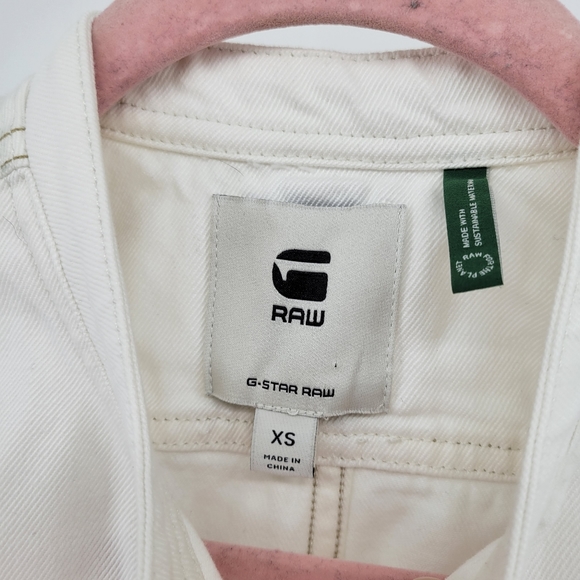 G-Star raw Bristum Slim Flare Fringe Short Dress XS white - Picture 4 of 9